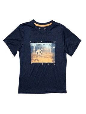 XERSION Boys Dark Blue Graphic Short Sleeve Shirt X-Small 6/7